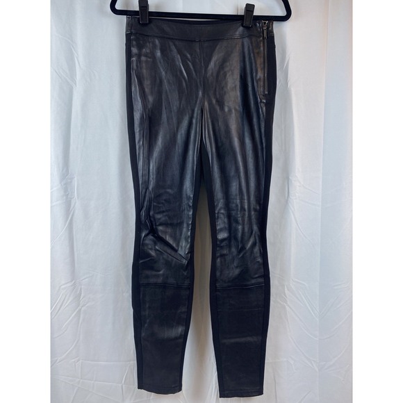 White House Black Market Denim - White House Black Market Skinny Leg Faux Leather Front Women's Size‎ 2R Jeggings